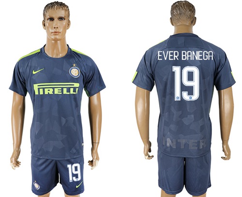 Inter Milan #19 Ever Banega Sec Away Soccer Club Jersey